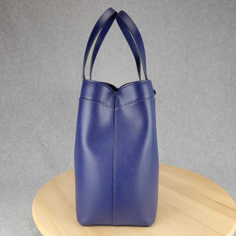 Kate Spade Sienna Satchel Womens Medium Blue Leather Crossbody Handbag